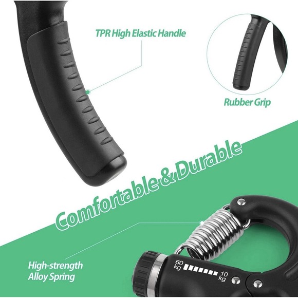 NEW Grip Strength Trainer Adjustable Resistance 22-132Lb NonSlip Gripper NIYIKOW - Picture 5 of 8